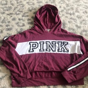 Cropped Burgamdy Pink Sweater